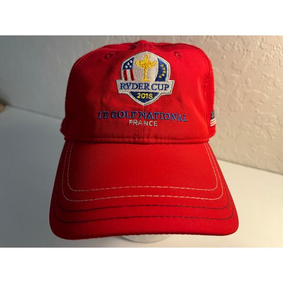 Ryder Cup 2018 Le Golf National France Trucker Hat Cap Red Pukka - Picture 1 of 11